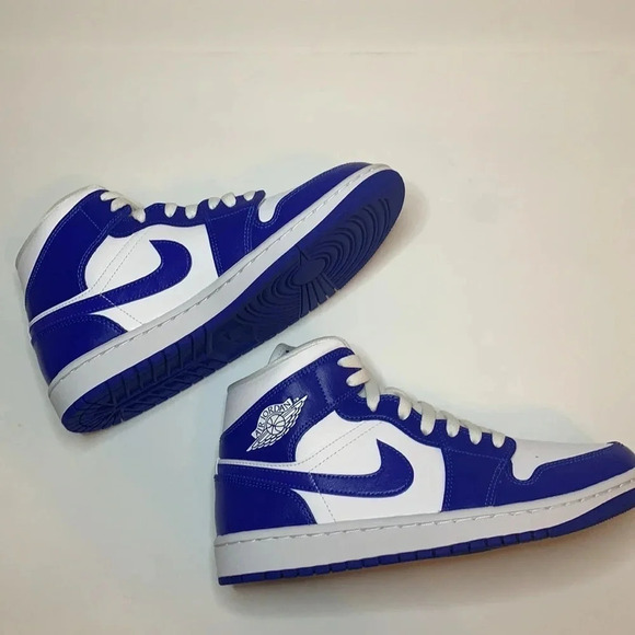 NWT Jordan 1 Mid Sneakers Kentucky Blue - Picture 3 of 10